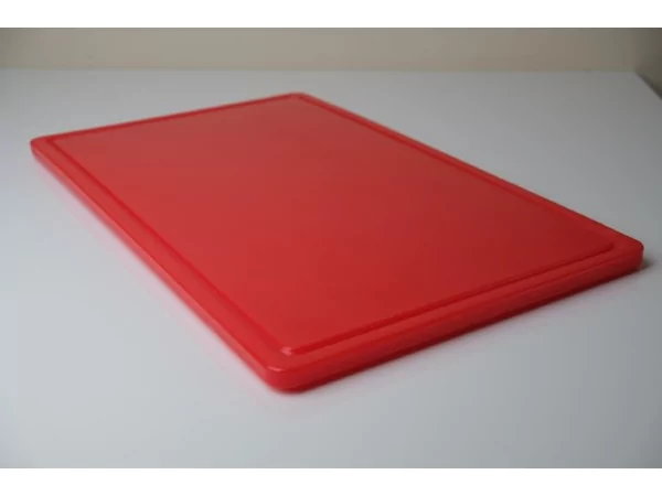Lot Planche à découper HDPE 325x265x14mm rouge