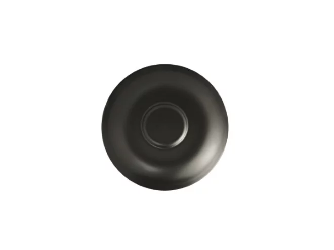 Aroma Matt saucer black D125mm for espresso cup