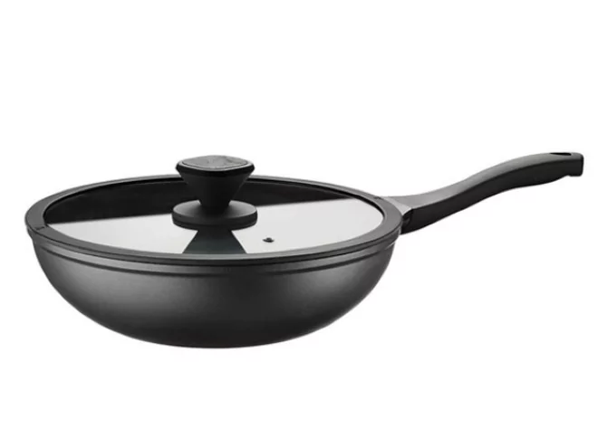 Pintinox Pro wok avec couvercle D300xH90mm 4.8L