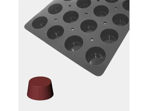 Moul'flex Pro silicone GN 1/1 24 muffins Ø68xH35mm