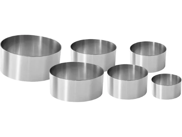 Cercle à mousse inox 18/8 Ø70x60mm