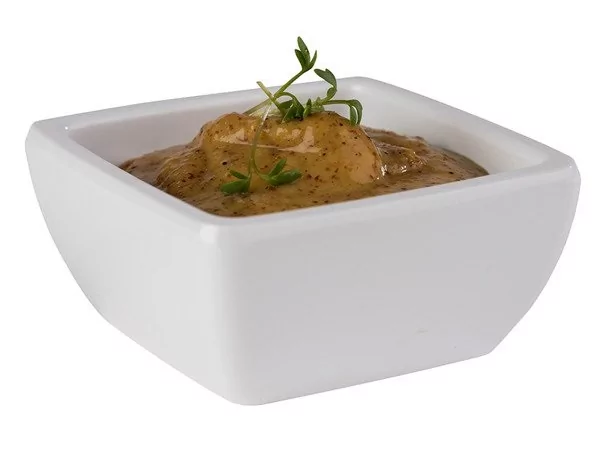 Melamine ravier carré blanc 65-H30mm-50ml