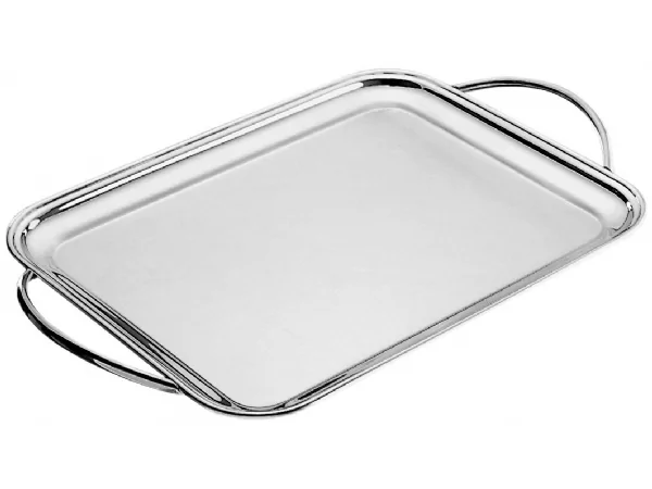 Plateau met grepen, inox 18/10 - 60x47cm op bestelling