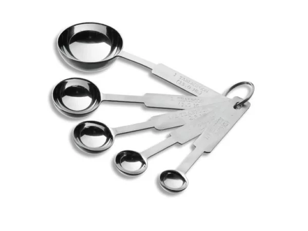 Set de 5 petites cuillères de mesure inox 18/10