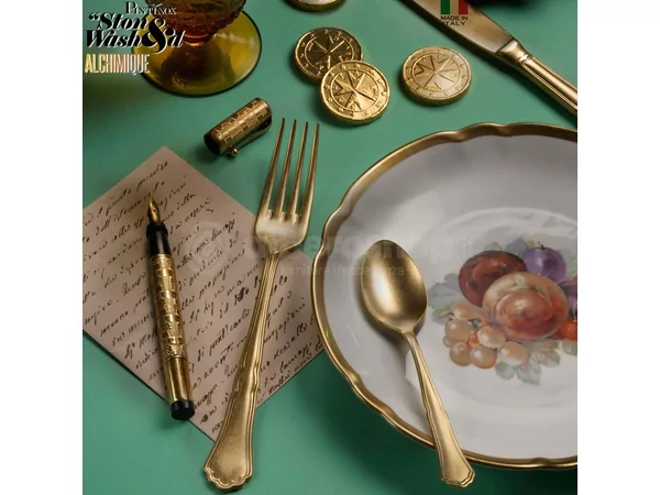 Pintinox Settecento SW Alchemy Gold 18/10 3mm Tafelvork