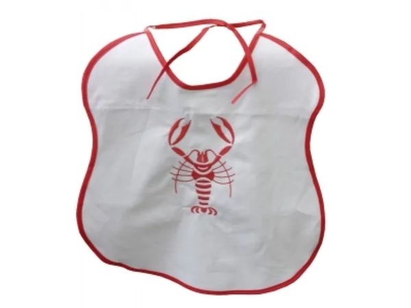 Flap lobster embroidered red 40x45cm