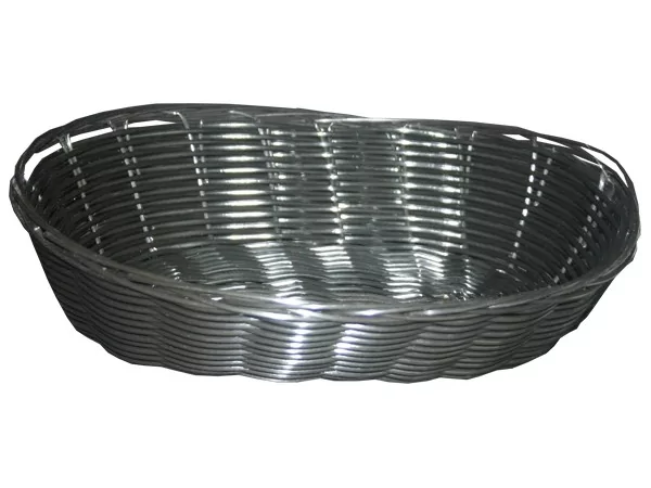 Corbeille à pain PP ovale noire 170x120xH40mm