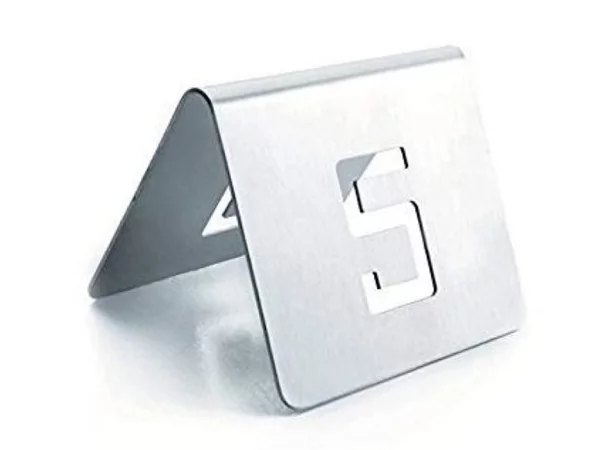 Tafelnummers inox L60xH50mm van 1 tot 12 L55xB40mm