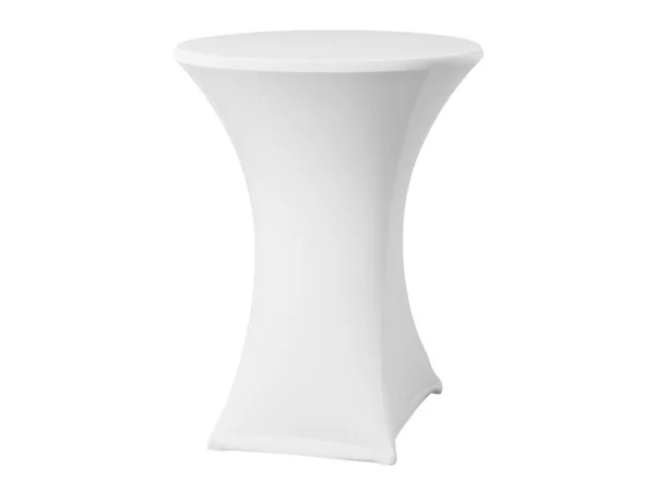 Nappe stretch + top extra pour table receptiont blanc 210gr/m²