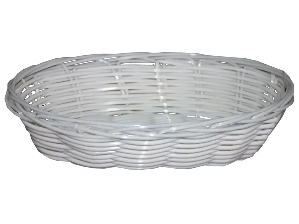 Oval basket PP white 170x120xH40mm
