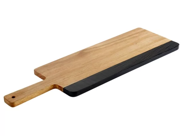 Presenteerplank acacia met krijtstreep 365x150x15mm