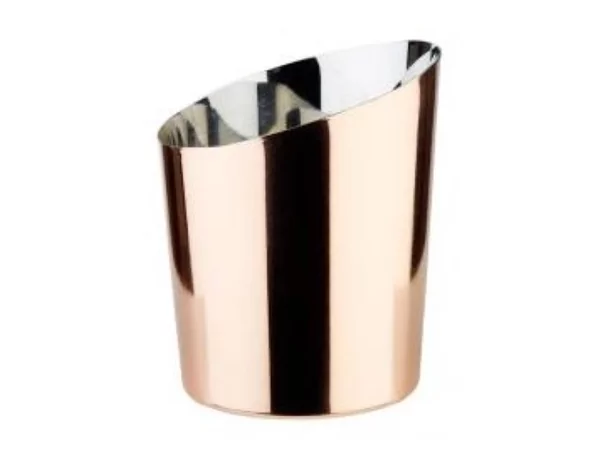 Panier à frites/snack oblique cuivre/inox Ø95mm H85/115mm 450ml