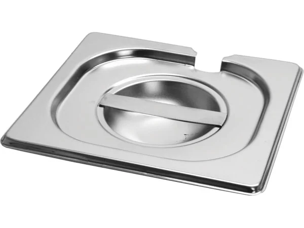 Couvercle gastronorm inox 18/8 - 1/9 avec trou pour louche