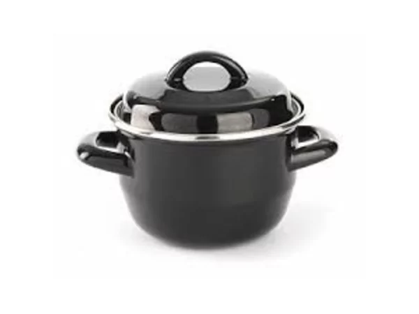 Stockpot enamel black Ø135 H103mm 800ml