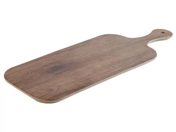 Melamine Oak dark dienblad met handvat 400x200mm Bestel
