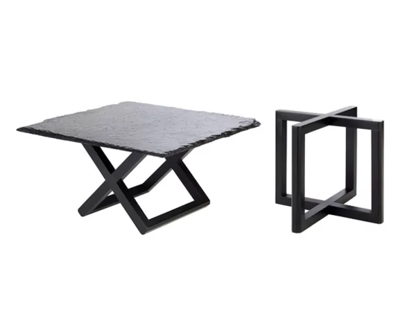 Buffet stand wood black 200x200xH175mm