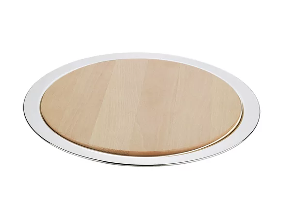 Plateau inox + houten plank 47.5cm Bestel