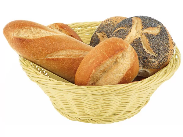 Bread basket poly-rattan Ø25.5cm H 8.5cm without cover