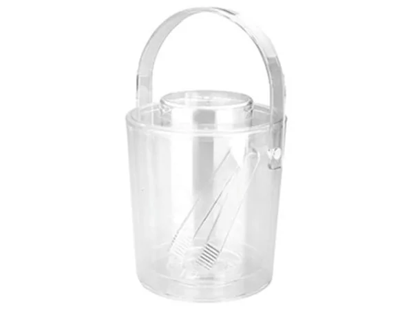 Seau à glace acryl avec pince 3L Ø200-H210mm