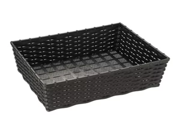Broodmand PP rechthoekig budget 395x295xH100mm zwart