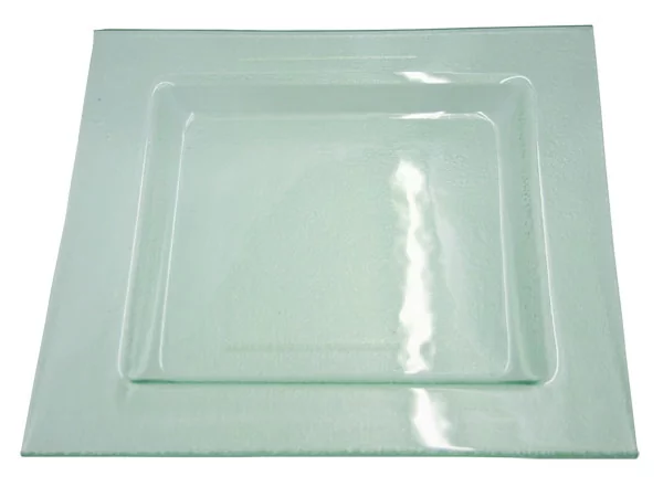 Vierkant bord in glas 32cm