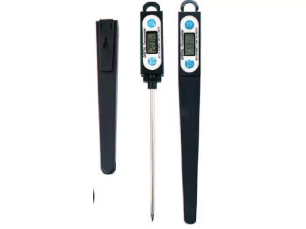 Digital thermometer w/sleeve w/handle black -50° +200°