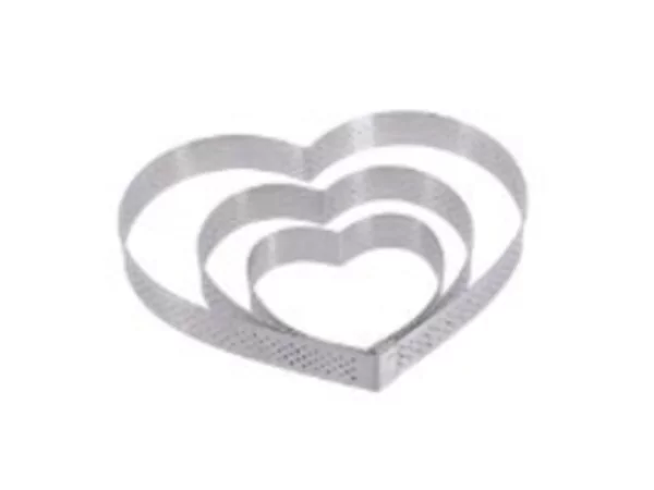 Cake ring stainless harts straight edge perforated Ø180mm 4p