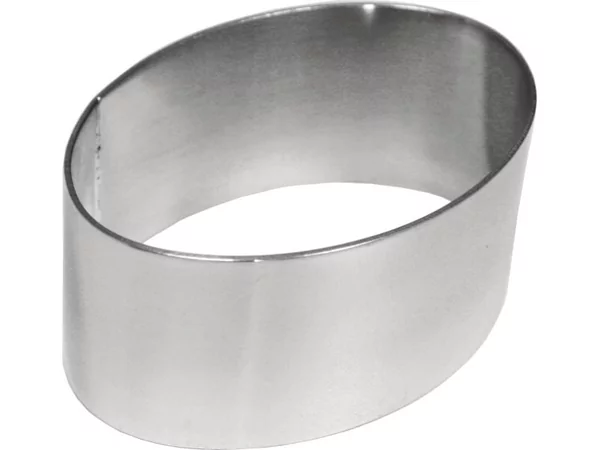 Mousse ring stainless steel 18/8 - Oval H35-L80mm per pc