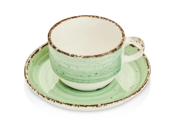 Gural Ent cup and saucer 170ml green