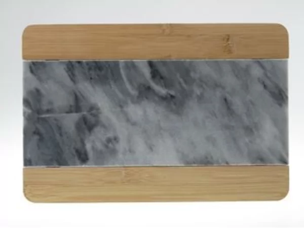 Presentation board wood/marble grey 350x250mm