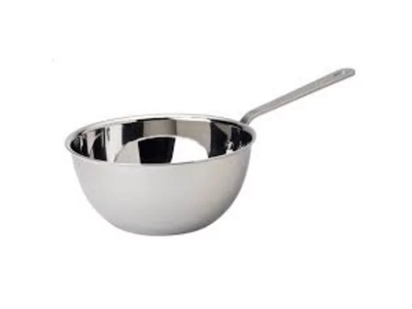 Mini wok inox Ø115xH55mm 340ml handvat L95mm OP=OP