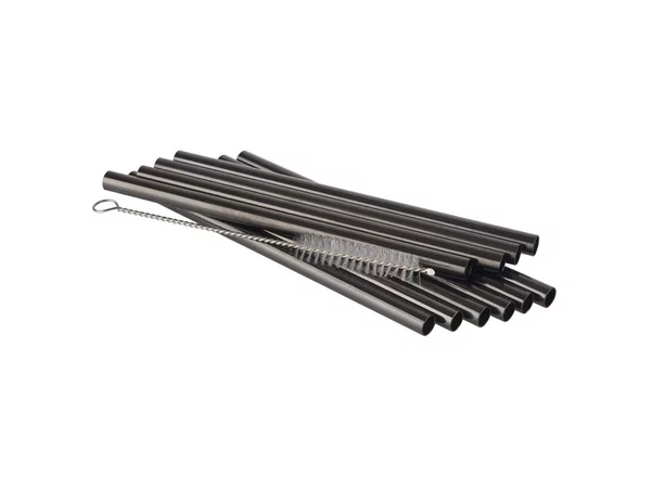 Straws s/s Ø80xL150mm 10 straws with cleaner