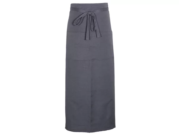 Tablier coton 100x95cm 3 poches gris clair fin stock