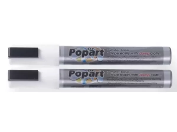 Krijtstift smal wit 2st