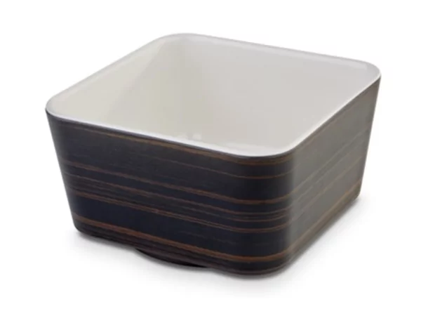Universal square bowl melamine Oak/white 130x130xH70mm 0.60L