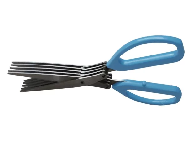 Sécateur à herbs bleu 5 lames