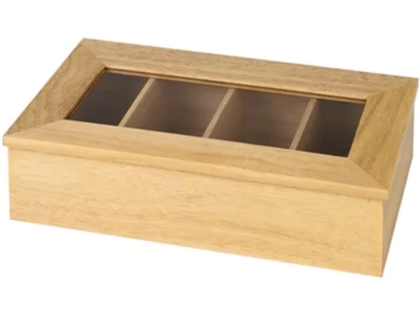 Boite à thé en bois sans inscription 335x200x90mm