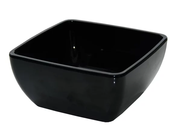 Melamine bol à soupe carré noir 130mm sur commande