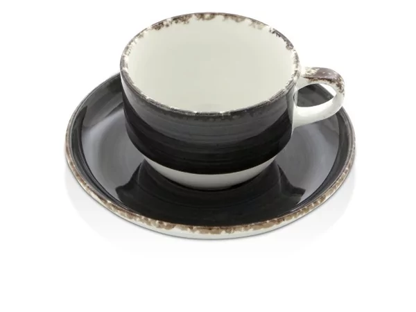 Gural Ent cup and saucer 170ml anthracite
