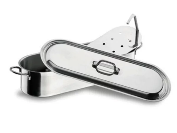 Poissonière avec grile inox 400x190xH100mm 10L