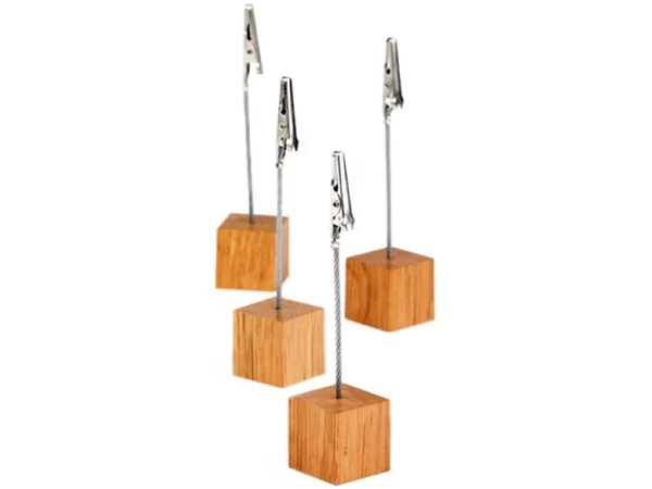 Kaarthouder hout L25xB25xH120mm 4st