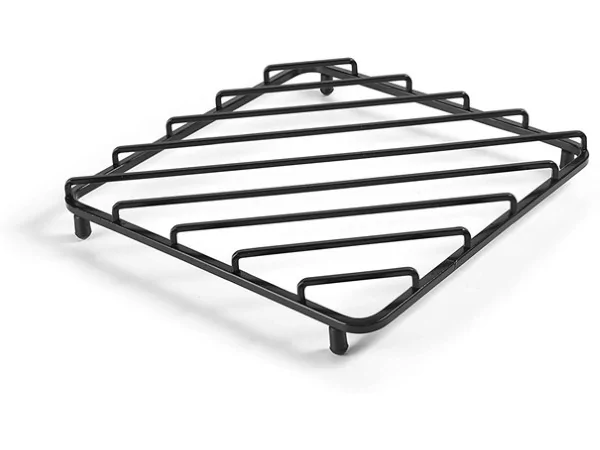 Sous plat en métal noir carré 185x185mm