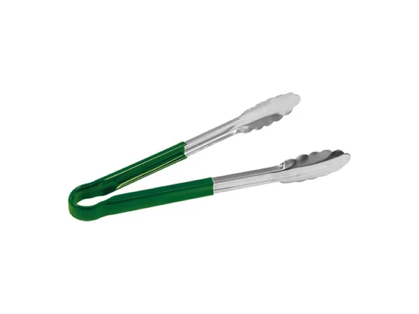 Pince à servir manche silicone 250xB40mm vert
