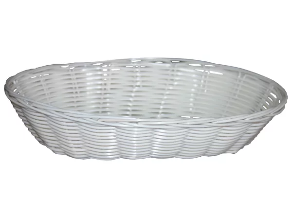 Broodmand in PP ovaal wit 250x180xH65mm