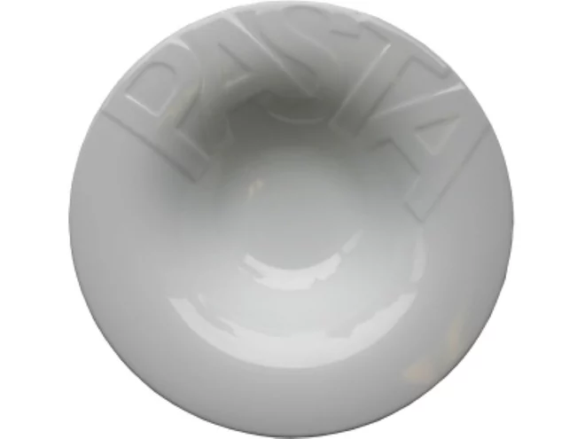 Lubiana Jupiter assiette à pate avec texte 