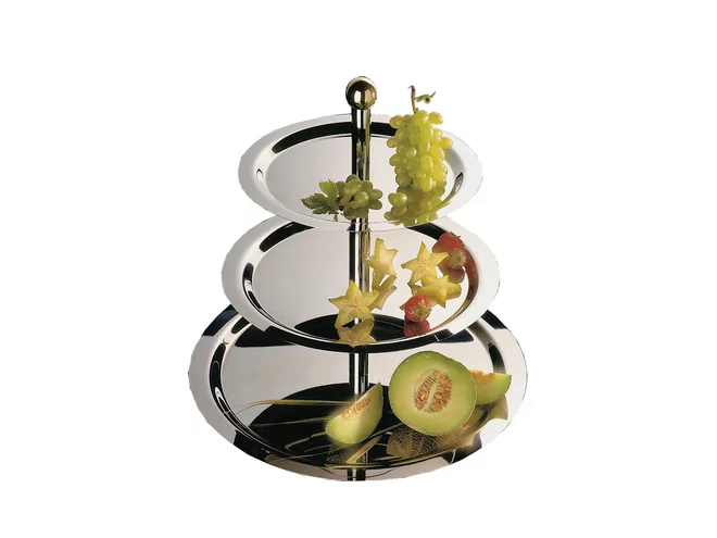 Etagere 'Finesse' inox 3 etages Ø 48-38-32 cm H 50cm