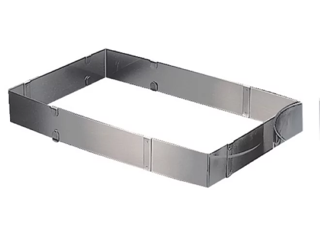 Taartvorm inox verstelbaar tot L520xB340mm H50mm