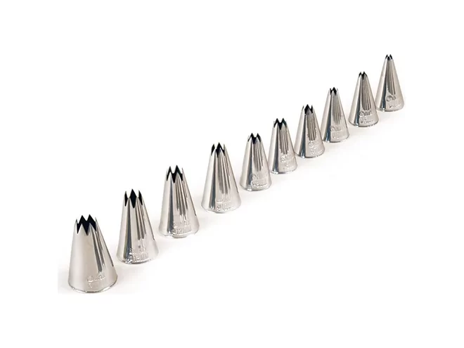Piping tube s/s star set 10pc Ø4-5-6-7-8-9-10-12-13-15mm
