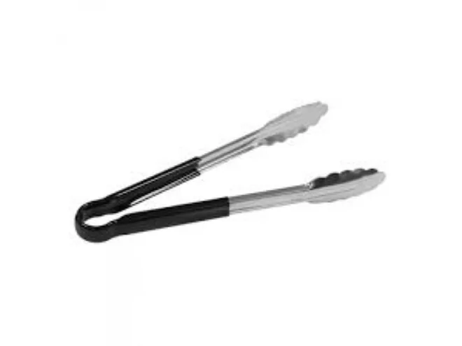 Serving tong silicon handle 250mm black Gastropro headcard+lasering