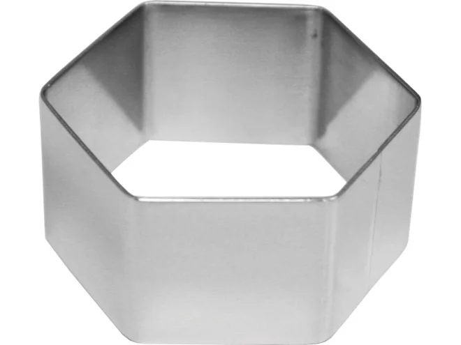 Cercle à mousse inox 18/8 - Hexagonal H35-dia.70mm par pc